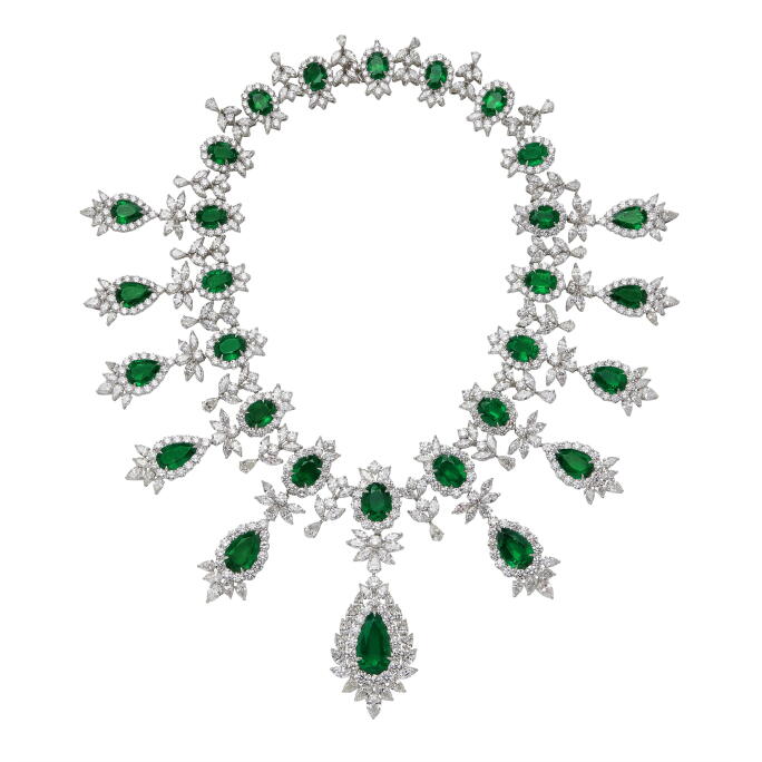 Emerald and Diamond Necklace