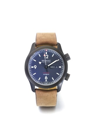  U2/DLC A COATED STAINLESS STEEL AUTOMATIC WRISTWATCH WITH DAY AND DATE CIRCA 2010