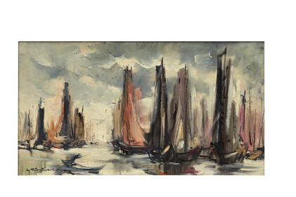 Catalog image of nguyen tri minh | les jonques de pêche (fishing junks)