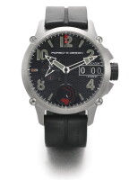 327. A RARE AND UNUSUAL OVERSIZED TITANIUM CHRONOGRAPH AUTOMATIC