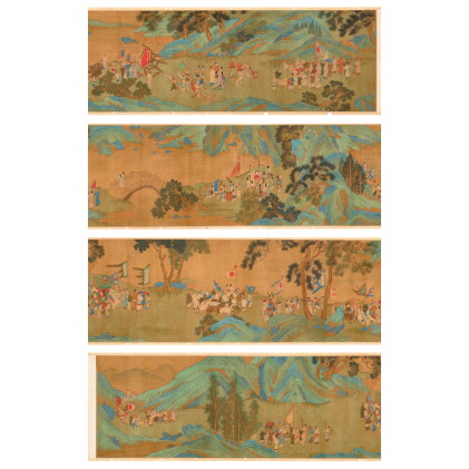 Catalog image of 仇英(款) 供職圖｜Attributed to Qiu Ying, Foreign Envoy with Tribute Bearers