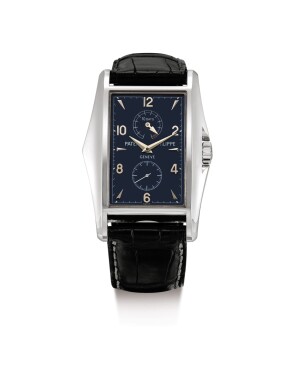 View 1 of Lot 8005: Patek Philippe | Reference 5100, A limited edition white gold wristwatch with 10 day power reserve indication, Made to commemorate the new Millennium, Made in 2001 | 百達翡麗 | 型號5100  限量版白金腕錶，備十天動力儲存顯示，為慶祝千禧年而製，2001年製