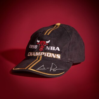 View 1 of Lot 51: Scottie Pippen ‘Last Dance’ Chicago Bulls 1998 Championship Parade Worn and Signed Hat
