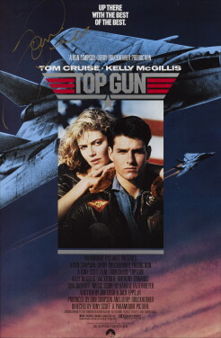 View 1 of Lot 133: Top Gun (1986) Poster, US, Signed by Tom Cruise