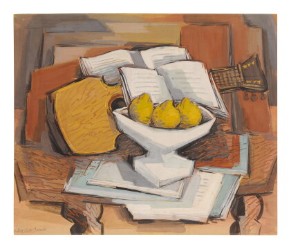 Catalog image of sold without reserve | ismaël gonzález de la serna | coupe de fruits et guitare
