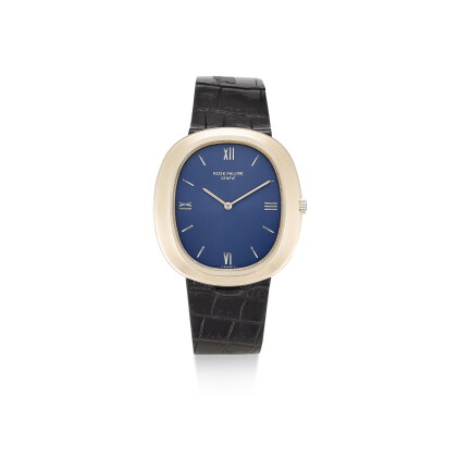 Catalog image of patek philippe | ellipse, reference 3589, a white gold wristwatch, circa 1980