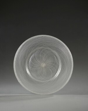 View 1 of Lot 7: A Venetian latticinio glass plate, late 17th/early 18th century