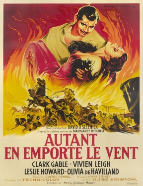 View 1 of Lot 46: Gone with the Wind / Autant en Emporte le Vent (1939) Poster, French, Re-release 1953