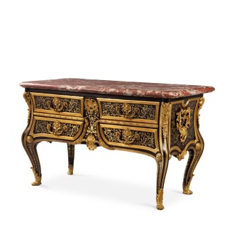 View 1 of Lot 26: An important Louis XIV marquetry commode, circa 1710-1720, attributed to BVRB I