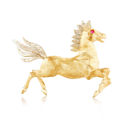Catalog image of Gold and Ruby Brooch | 蒂芙尼 | K金 配 紅寶石 胸針
