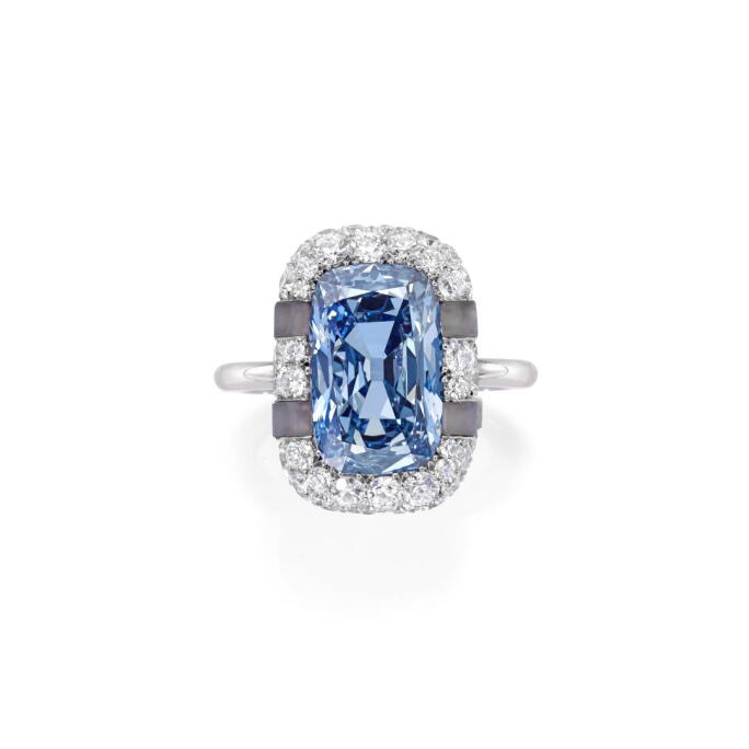Blue Diamond Ring