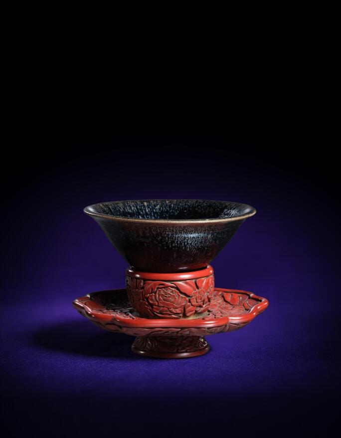 heirloom black-glazed 'yuteki tenmoku' tea bowl