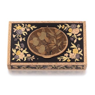 View 1 of Lot 1193: A rare and complex gold, ivory and lacquer nécessaire à secrets, probably A. J. L. Couturier, Paris, 1758