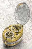 4. AN IMPORTANT AND EARLY SILVER AND GILT-METAL OVAL ASTRONOMICA