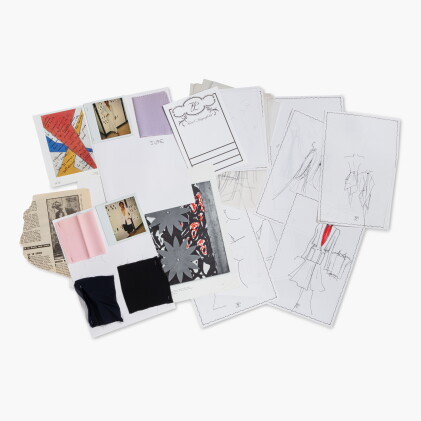 Catalog image of A large folder containing working documents, 1992