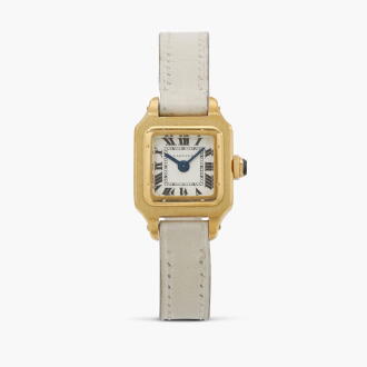 View 1 of Lot 127: Santos | A yellow gold wrist watch | Circa 1970