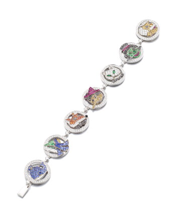Catalog image of michele della valle | gem set and diamond bracelet