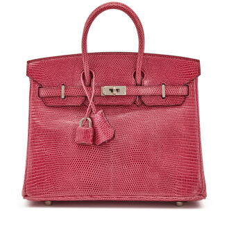 View 1 of Lot 47: Fuchsia Niloticus Lizard Birkin 25 Palladium Hardware, 2011