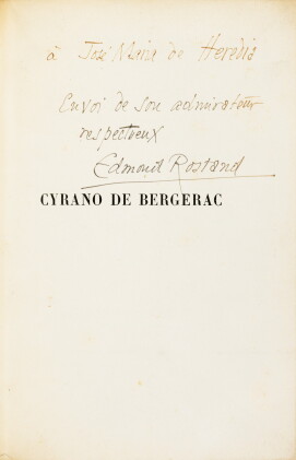 Catalog image of Cyrano de Bergerac. Paris,1898. In-8. Demi-maroquin vert. Edition originale ave…