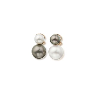 View 1 of Lot 301: Pair of Cultured Pearl Earclips