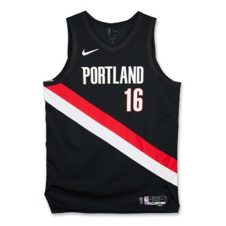 View 1 of Lot 6: Yang Hansen Portland Trail Blazers 2025-2026 Game Worn Icon Edition Jersey | Matched to 4 Games