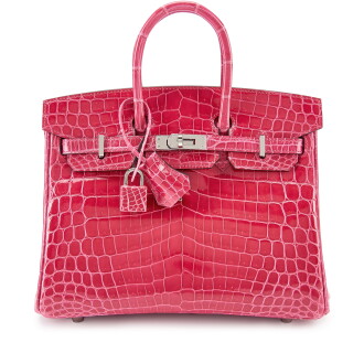 View 1 of Lot 7755: Rose Extreme Shiny Niloticus Crocodile Birkin 25 Palladium Hardware, 2019