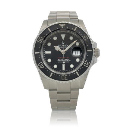 Catalog image of '50th Anniversary' Sea Dweller, Ref. 126600 Stainless steel wristwatch with dat…
