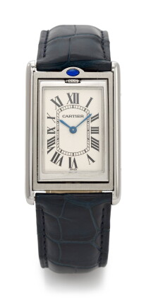 Catalog image of tank a basculante, reference 2390 stainless steel reversible wristwatch (orolog…
