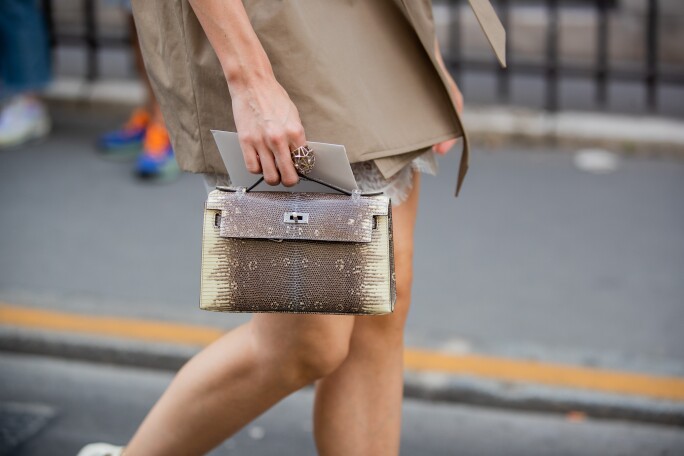 Hermès Ombré Salvator Lizard Kelly Pochette