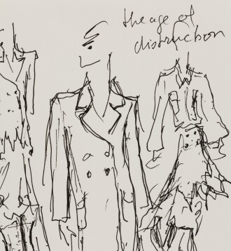 View 1 of Lot 4: An original sketch for fashion | Croquis de mode original