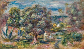 View 1 of Lot 1016: Pierre-Auguste Renoir 皮耶・奧古斯特・雷諾瓦 | Aloès, la cueillette à Cagnes 卡涅蘆薈採摘
