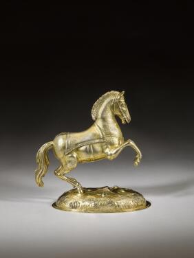 View 1 of Lot 517: A German silver-gilt horse cup, Christoph Müller, Breslau, circa 1700