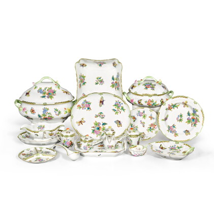 Catalog image of A Herend 'Victoria' pattern composite part dinner service, 20th century