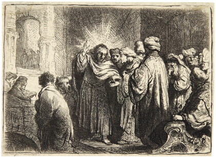 Catalog image of rembrandt harmensz. van rijn | the tribute money (b., holl. 68; new holl. 138; …