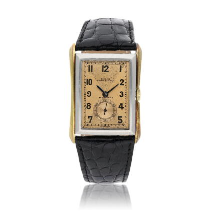 Catalog image of Reference 2301 Prince "Bucherers" | A stainless steel and gold wristwatch, Circa 1930
