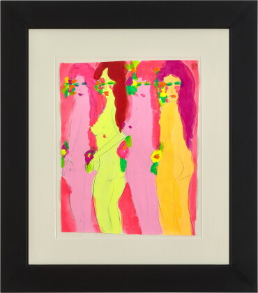 Catalog image of Walasse Ting 丁雄泉 | Untitled (Four Ladies) 無題(四仕女圖)