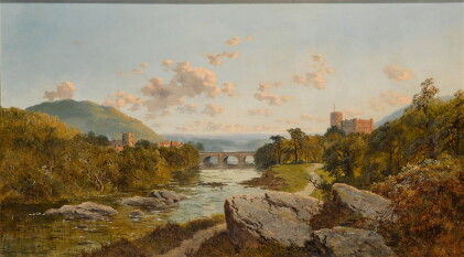 Catalog image of edward h. niemann | a landscape with richmond castle on the river swale, yorkshire