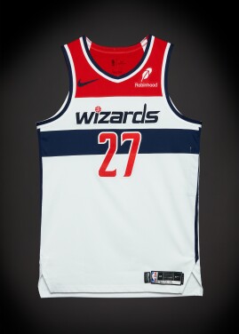 View 1 of Lot 24: Will Riley ‘Rookie Debut’ Washington Wizards 2025-2026 NBA Tip-Off Game Worn Association Edition Jersey
