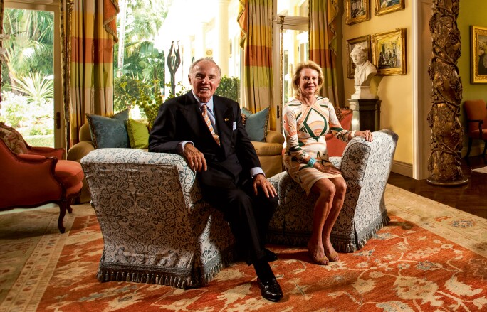 Brian and Eileen Burns at their home in Palm Beach, Florida. Photo by Brian Smale.