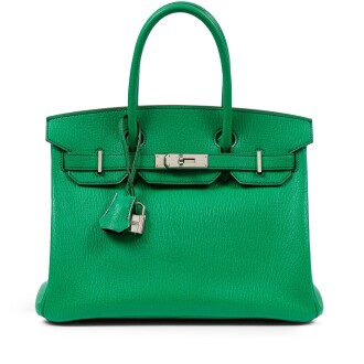 View 1 of Lot 340: Menthe Chèvre Mysore and Iris Verso HSS Birkin 30 Palladium Hardware, 2011