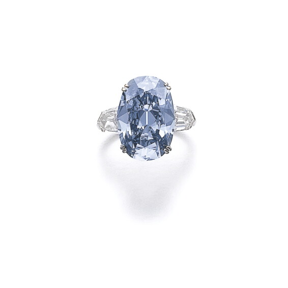 Magnificent fancy deep blue diamond ring