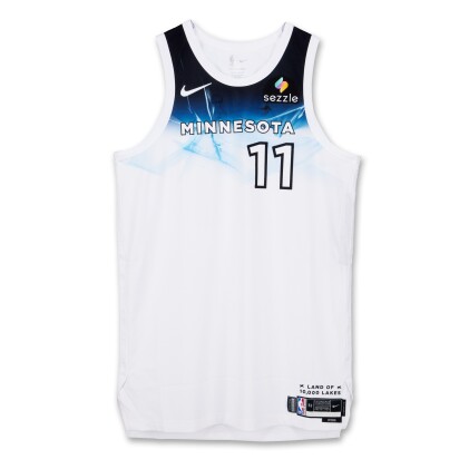 View 1 of Lot 18: Naz Reid Minnesota Timberwolves 2024-2025 Issued and Signed City Edition Jersey 