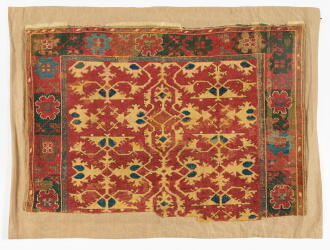View 1 of Lot 574: An Oushak ‘Lotto’ Rug Fragment, West Anatolia, 16th Century