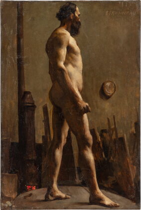 Catalog image of Model in profile in a workshop