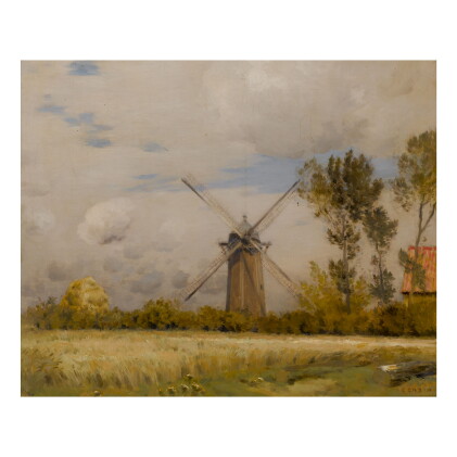 Catalog image of jean charles cazin | a windmill in an early autumn landscape