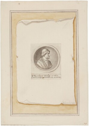 Trompe l'oeil with silver medal celebrating Dr. Nicolaes Tulp's fourth term as mayor of Amsterdam