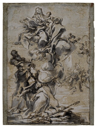 Catalog image of madonna of loreto appearing to ss. augustine and paul