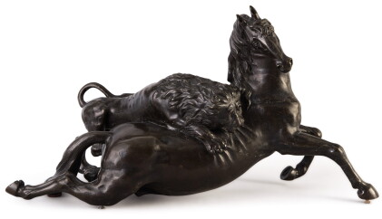 Catalog image of german, 17th century | lion attacking a horse