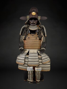 View 1 of Lot 18: A fine honkozane tachi-do gusoku [true lamellae armour with two-plate cuirass] | Edo period, 17th century
