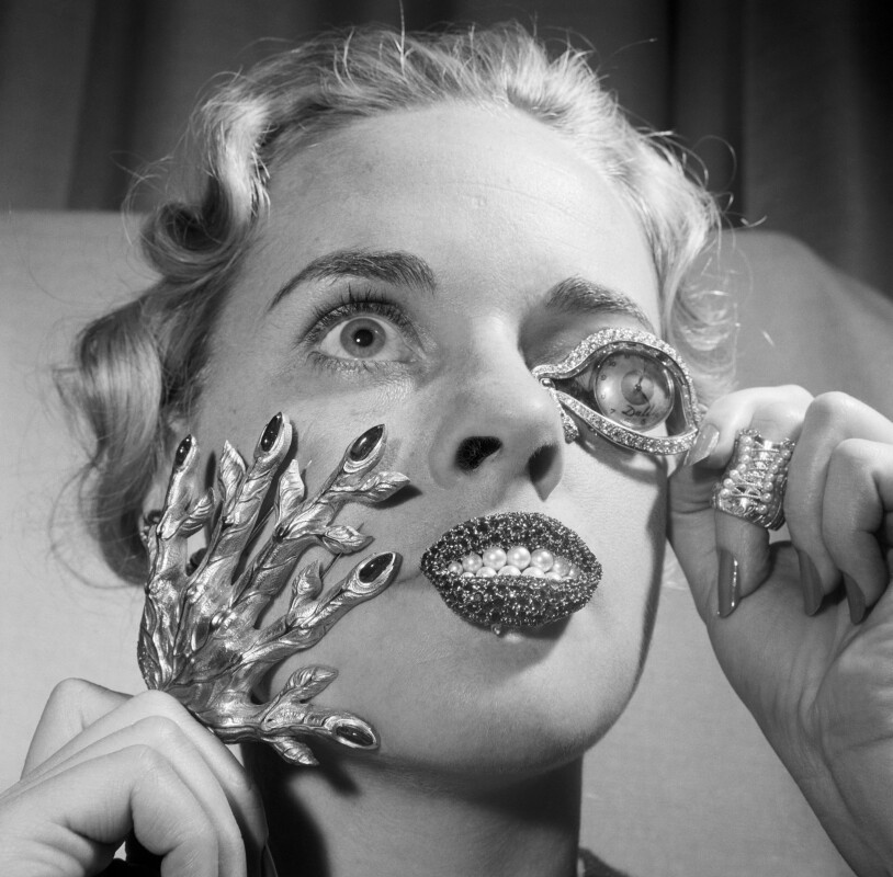Model Madelle Hegeler wearing Dalí’s jewels.